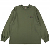 ナンガ エコハイブリッド ボックスロゴ エンブロイダリー ロングスリーブTシャツ ユニセックス グリーン Lサイズ NW2411-1G803