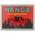 ナンガ NANGA 30th アニバーサリー ステッカー スクエア オレンジ×レッド N0003056