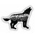 STICKERS NORTHWEST ステッカーズノースウエスト WOLF SCENE 0575-LSTK