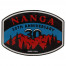 ナンガ NANGA 30周年 アニバーサリー ステッカー ブルー×レッド N0000765