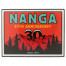 ナンガ NANGA 30th アニバーサリー ステッカー スクエア オレンジ×レッド N0003056